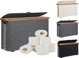 Toilet Paper Storage Basket with Lid, Holds 9-12 Rollsgray V1188-MS-525-003