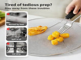 Stainless Steel Grease Splatter Guard, Large Fine Mesh Splatter Screen with Comfort Handle for V1258-DP02-F-410