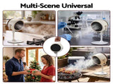 Devanti Portable Range Hood 5-Speed Rechargeable Desktop Extractor Fan BBQ PRH-8ML-USB-WH