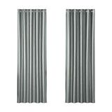 Artiss 2X Blockout Curtains Eyelet 180x213cm Grey Shine BC-SHINE-180X213-GY
