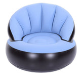 Flocked Air Sofa Widened Thickened PVC Ergonomic Inflatable Camping Chair with Backrest for Indoor V1294-YM0901-3116260001812