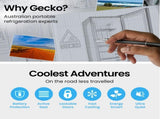 GECKO 142L Upright Portable Fridge / Freezer, 12V/24V for Motorhome and Caravan, Silver V219-CMPFRUGK14SA
