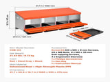 Chicken Nesting Boxes, 4 Compartments, Metal Egg Laying Boxes with Protective Collection Lids, Roll V952-JSCDX1530INCI7BMT002V0