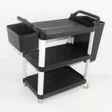 SOGA 2X Food Trolley Large & Small Utility Cart Waste Storage Bin FOODCART1511-JBINX2