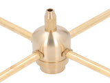 Rotating Fountain Nozzle 4 Arm Brass Water Fountain Spray Head Sprinkler for Garden Pond Courtyard V1294-YM0901-3111240143111