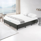 Palermo King Ensemble Bed Base Platinum Graphite Linen Fabric V63-823241