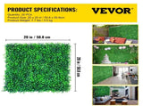 Artificial Boxwood Panels, 20 PCS 20"x20" Boxwood Hedge Panels, PE Artificial Grass Backdrop V952-ML202020PC400OWRLV0