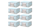 Clothes Storage Bags Fabric Foldable Blanket Storage Container Closet Organizer with Clear Window V1294-YM0901-3117250021329