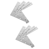 Silver Stainless Steel L Bracket for Furniture Use, Flat Corner Brace, Durable and Sturdy V1366-AZ2-W-13639