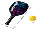 Black and Pink and Blue Professional Carbon Fiber Pickleball Paddle Set 2 Rackets 4 Balls 1 V888-ELOSUNG53155