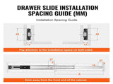 6 Pairs of 508mm Drawer Slides Side Mount Rails, Heavy Duty Full Extension Steel Track, Soft-Close V952-CZCJCTDG100LG511JV0