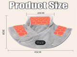 Electrically heated shoulder pads, neck support, three-setting neck massage and heat therapy, warm V1189-LC-DG-00398