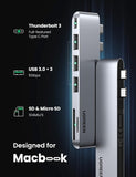 UGREEN 60560 USB-C Hub for MacBook Aluminum Type-C Adapter with 3 USB 3.0 100W V28-ACBUGN60560