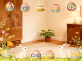 80pcs Easter wooden colored eggs, blank wooden pieces hand-made colored eggs, V1102-HECD-002