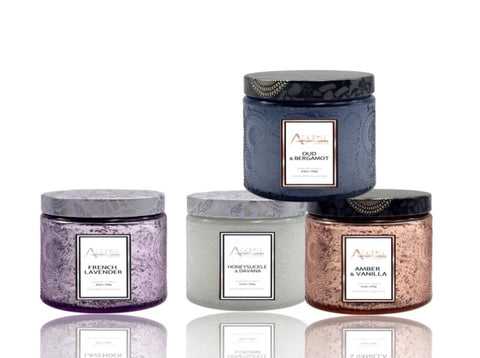 bulk 12 Glass Jar Candle Scented Sunflower 240G 4 Assorted 9x8cm V637-CPU33965