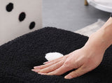 Foot Stool Soft Comfortable Simple Warm Sturdy Base Cube Stool for Home Living Room Bedroom Black V1294-YM0521-3116230003014