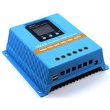Blue 80A MPPT Solar Charge Controller with LCD Display and Dual USB Ports V178-59151