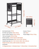 VEVOR 4-tier Tool Organizer Cart, 150 lbs Load Capacity, Floor Stand Rolling Drill Holder and V952-DDGJSNCBDPC4IWEAQV0