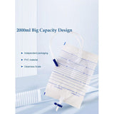10 Pcs Self-Sealing Latex Male External Condom Catheter Kit, Includes 2Pack 2000ml Hanging Drainage V1192-AZ-W-28312