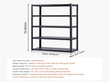 Storage, 2000 lbs, 5 Tier Garage Storage Shelving, 18" D x 40" W x 72" H Adjustable Metal V952-JSBSXHJ184078VRULV0