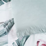 Bianca Abbey Green Cotton Sateen Tropical Floral Quilt Cover Set Double V442-BCA-QUILTCS-ABBEY-GREEN-DS