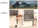 Space-Saving Door Hanging Cat Shelves with Cozy Enclosed Condo and Open Lounging Platforms, a V1341-ZY-ZP99A7KJ-GREY
