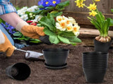 Pots for Plants, 8 Pack 4.8 inch Plastic Planters with Multiple Drainage Holes and Trays - Plant V1189-WXFWAL-20260319-01164