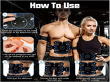 Abdominal Trainers - Abdominal Muscles - Rechargeable - Slimming Belt - Electrical ABS Stimulator V1188-MS-313-0199