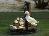 Squirrel/Duck Solar Powered Water Feature Outdoor/Indoor Sculpture, Waterscape Fountain Statue V1370-AZ4-05848