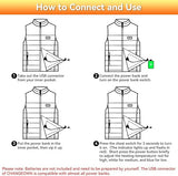 Heated vest for women and men with 9 heating zones, lightweight heating vest for winter V1259-DP01-BO-633