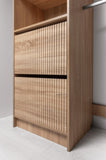 BASEL 2M WALK IN WARDROBE KIT - FLUTED - NATURAL OAK V164-ECW5SFB