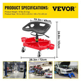 Rolling Garage Stool, 300LBS Capacity, Adjustable Height from 18 in to 23 in, 360-degree Swivel V952-YCTYXAPJYL4PDBZGEV0