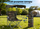 Weisshorn Camping Chair With Canopy Folding Outdoor Portable Seat Lightweight Beach Picnic Fishing XFEL-CAMP-UM-CGN