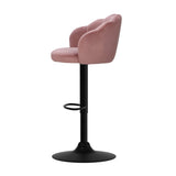 Artiss 2x Bar Stools Gas Lift Velvet Pink BA-K-9968-PKX2