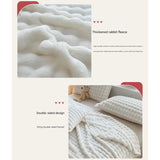 Mushroom-Themed Plush Slippers & Bubble Fleece Throw Blanket Set A Cozy, Warm Winter Home Gift V888-ELOSUNG54129