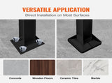 4-Steprail Fits 1 or 4 Steps Matte Black Stair Rail Wrought Ironrail with Installation Kit V952-4FTHWTYFSBLACK001V0