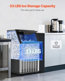 VEVOR Commercial Ice Maker Machine, 100lbs/24H Ice Maker Machine with 33lbs Storage Capacity, 45 Ice V952-SYYTSFBZBJX1KF06PV3