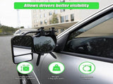 2x Towing Mirrors Pair Clip on Multi Fit Clamp On Towing Caravan 4X4 Trailer V63-836611