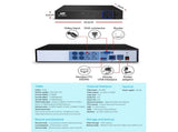 UL-tech CCTV Security System 4CH DVR 2 Cameras 1TB Hard Drive CCTV-4C-2B-BK-T