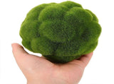 3Pcs Simulated Moss Decorative Balls Green Faux Plant Spheres for Landscape Display V1370-AZ4-14459