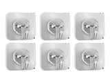 50pcs Adhesive Wall Hooks Multipurpose Clear Hanging Sticky Hooks for Home Kitchen Bathroom V1294-YM0901-3117230235611