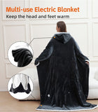 Wearable Heated Blanket Portable with Sleeves & Foot Pocket - Electric Snuggle Throw Blanket, 8 Heat V1107-742-17363