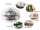 3-Tier Rustic Floating Wall Shelves Wood Display Books V178-66786