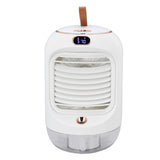 Mini Air Conditioner Humidifier Aromather 3 Gears 5 Blades USB Charging Night Light Water Cooling V1294-YM0523-3113220038611