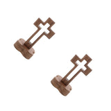 2pcs Wooden Standing Cross Set Table Decor with Stand Christian Wood Cross Statue for Home or Church V1370-AZ4-23195