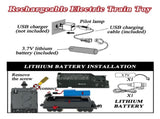 Train Set for Kids, Electric Train Toys with Realistic Light Sounds Smoke, Christmas Train Model V1107-CS-ZQHCTZ1