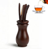 Chinese Gongfu Wooden Tea Ceremony Utensil Tools Set, 6PCS Kungfu Set Asian Teaware Kit for V1259-DP01-A-707