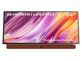 SKYWORTH 24-Inch 12V Portable TV,3-Hour Battery,1080P FHD,Wide Viewing Angle,Smart Google TV, HDR10, V1398-24LP60G