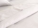 KENSINGTON 1200TC COTTON SHEET SET IN STRIPE-KING - WHITE ABM-202140