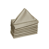 Hoydu Set of 8 Cotton OR Poly Cotton Napkins Pebble V442-GNA-MISC-SETOF8NAPKINS-PEBBLE-SQ